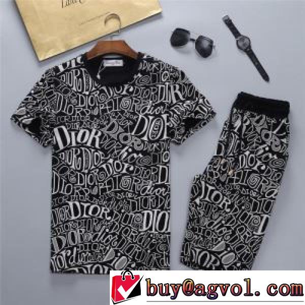 2色可選 DIORスーパーコピー 代引 半袖Tシャツ 上下セット お買得 ディオール DIOR 2026春夏