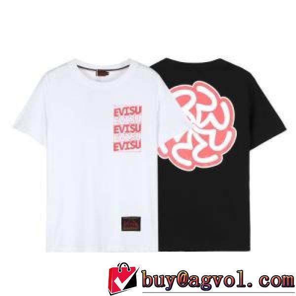 半袖Tシャツ 2026春夏  2色可選 上質 大人気！エヴィス EVISU EVISUコピー ブランド