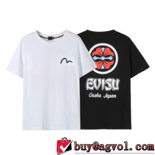 EVISUスーパーコピー 高級感を引き立てる 2色可選 半袖Tシャツ エヴィス EVISU 2026春夏