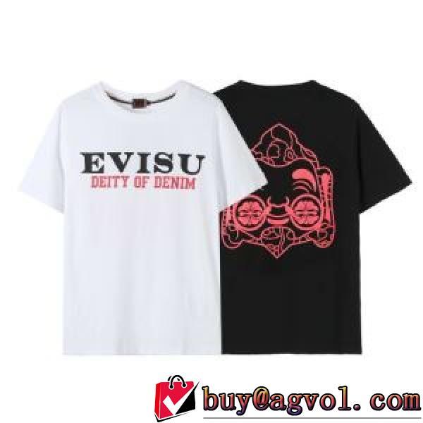 EVISU偽物ブランド 2026春夏 2色可選 大人っぼい 半袖Tシャツ エヴィス EVISU