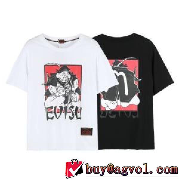 EVISUブランド 偽物 通販 2色可選 超目玉 半袖Tシャツ エヴィス EVISU 2026春夏