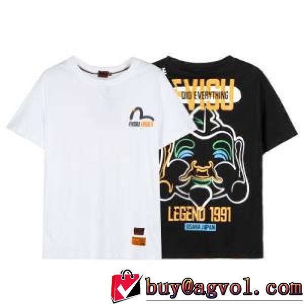 エヴィス EVISU オリジナル EVISUスーパーコピー 激安 2026春夏 2色可選 半袖Tシャツ