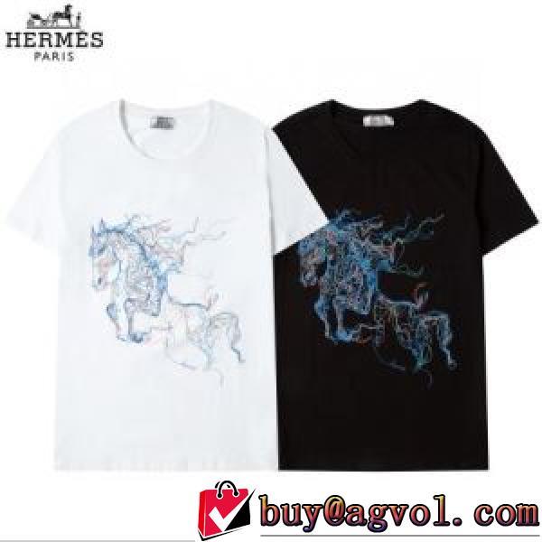 HERMES偽物ブランド 大人のおしゃれに 2026春夏 エルメス HERMES 2色可選 半袖Tシャツ