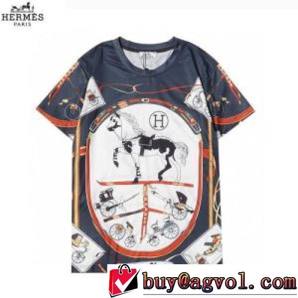 HERMES偽物ブランド 2026春夏 抜群の雰囲気が作れる! 2色可選 半袖Tシャツ エルメス HERMES
