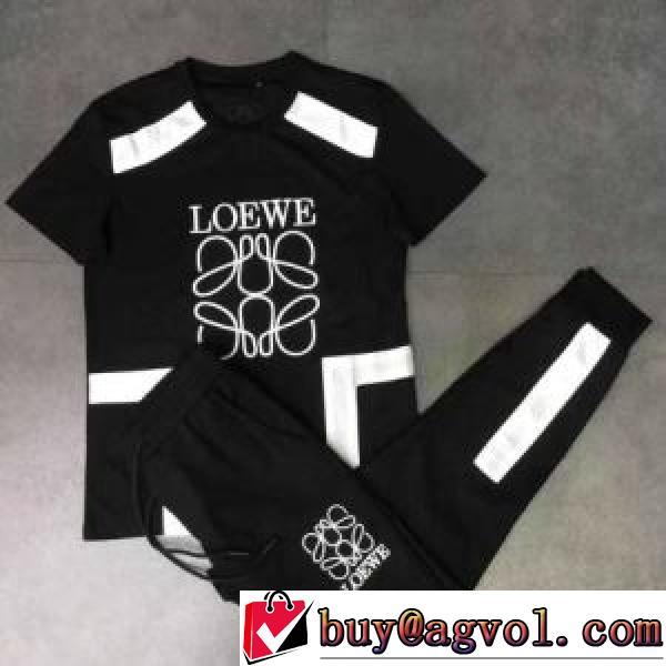 ロエベ LOEWE 欧米韓流/雑誌 2026春夏 LOEWEブランド 偽物 通販 半袖Tシャツ 上下セット