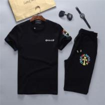 半袖Tシャツ 上下セット CHROME HEARTSブランド コピー 2026春夏 2色可選 クロムハーツ CHROME HEARTS 首胸ロゴ 