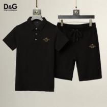 2色可選 大特価 ドルチェ＆ガッバーナ Dolce&Gabbana 半袖Tシャツ 上下セット 2025春夏 D&Gブランド 偽物 通販