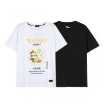 EVISUブランド 偽物 通販 エヴィス EVISU 首胸ロゴ 2026春夏 半袖Tシャツ 2色可選
