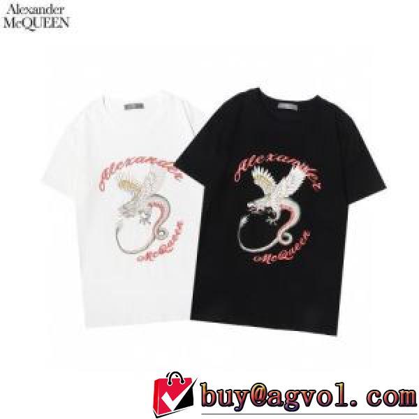 アレキサンダー マックイーン alexander mcqueen 2色可選 半袖Tシャツ alexander mcqueenブランド 偽物 通販 存在感◎ 2026春夏