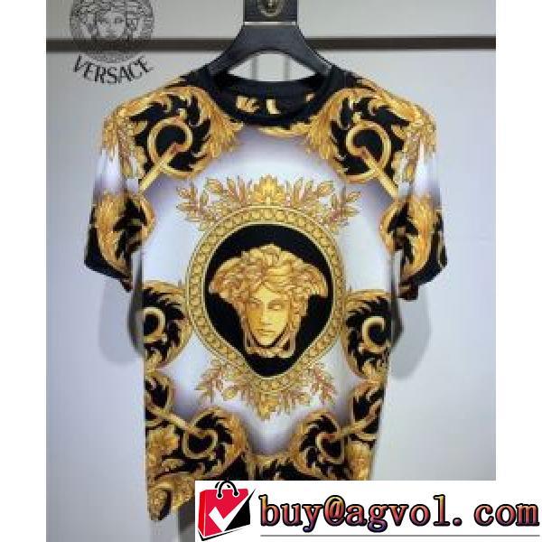 VERSACEブランド 偽物 通販 半袖Tシャツ ヴェルサーチVERSACE セール中 2026春夏