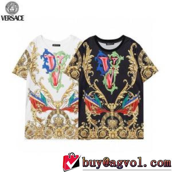 2色可選 半袖Tシャツ 人気商品 ヴェルサーチVERSACE 2026春夏 VERSACEコピーブランド
