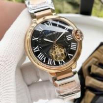 カルティエ CARTIER 一番人気の新作はこれ 2026春夏 CARTIERスーパーコピー メンズ 腕時計 機械式 多色選択可 透かし彫りムーブメント.199.