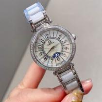 オメガ OMEGA 大人気再登場 2026春夏 2色可選 OMEGAスーパーコピー 女性用腕時計 セラミックベルト 星辰月相显示.194.