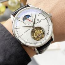 機械式 VACHERON CONSTANTINスーパーコピー 激安 大人気☆NEW!! 2026春夏 メンズ 腕時計 4色可選 42*13mm 星辰月相显示 レザー セール中.184.
