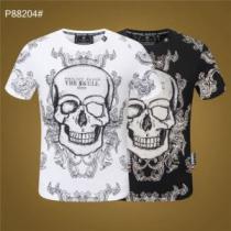 PHILIPP PLEINブランドコピー 半袖Tシャツ フィリッププレイン PHILIPP PLEIN 2026春夏 落ち着いた感覚 2色可選