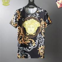ヴェルサーチVERSACE 2026春夏 半袖Tシャツ 2色可選 首胸ロゴ VERSACEコピーブランド