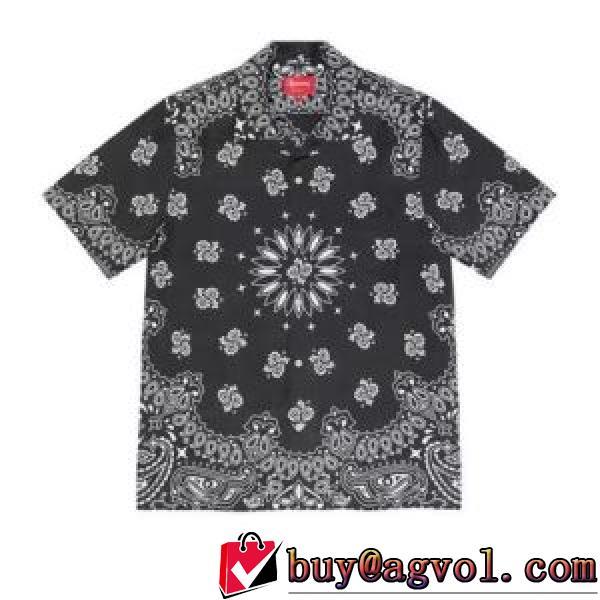 春夏に最も需要のある シュプリーム Supreme 21SS Week12 Bandana Silk S/S Shirt カシューナッツ半袖シャツ 2色可選 SUPREMEコピー ブランド