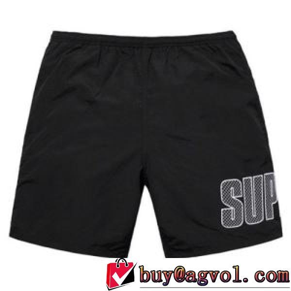 コーデ 知的なムードを演出 シュプリーム SUPREME 21SS LOGO APPLIQUE WATER SHORT 刺繍ビーチパンツ シュプリームブランド コピー ショートパンツ 4色可選