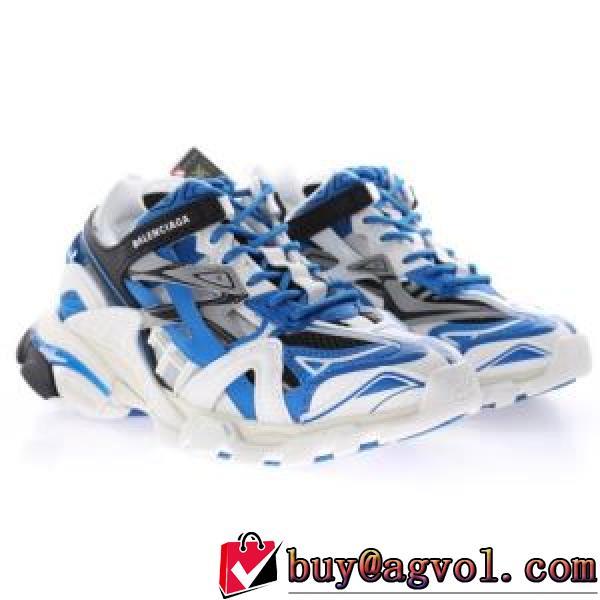 絶大な人気を誇る 2026春夏 Track 2 Sneakers"Blue/Black/Grey/White" ランニングシューズ スニーカー バレンシアガコピー ブランド 流行を超えた定番シューズ バレンシアガ BALENCIAGA