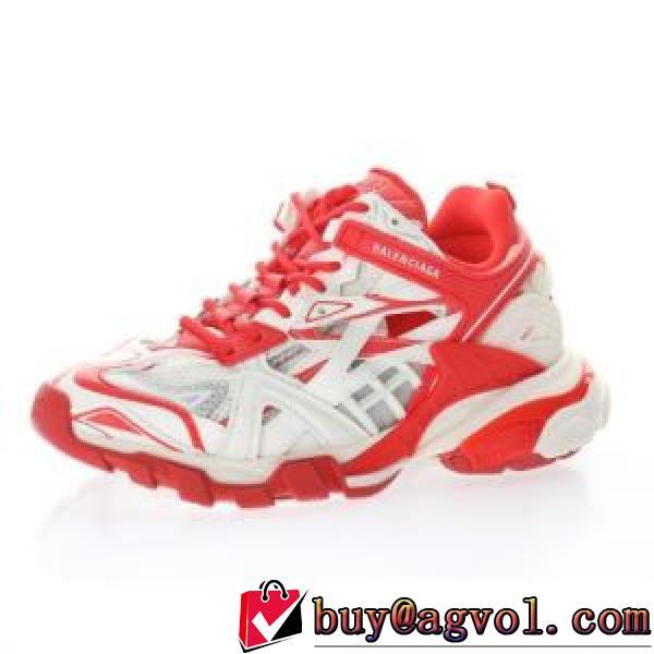 人気 ランキング バレンシアガ BALENCIAGA Track 2 Sneakers"White/Sliver/Red" 2026春夏 ランニングシューズ スニーカー バレンシアガスーパーコピー ファッション 人気