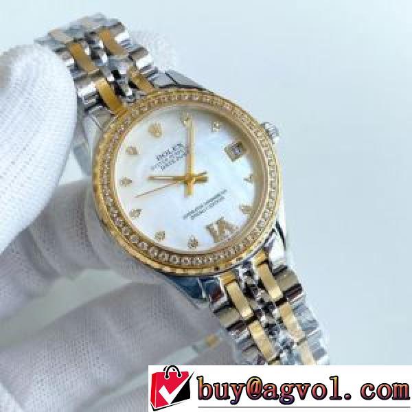 秋の定番2026春夏 ロレックス ROLEX 女性用腕時計 ロレックスブランドコピー 33x10mm 3色可選 機械式（自動巻き）.196.