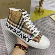 キャンバススニーカー ハイカット 豊富なサイズ バーバリーブランド 偽物 通販 オリジナル 2026春夏 バーバリー BURBERRY