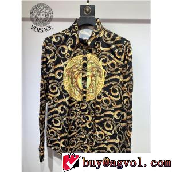 2026春夏  着心地がいいです 数に限りがある ヴェルサーチVERSACE 長袖シャツ 2色可選 ヴェルサーチブランド 偽物 通販 生地は軽くて 柔らかくて柔らかいです 吸湿性が強くて