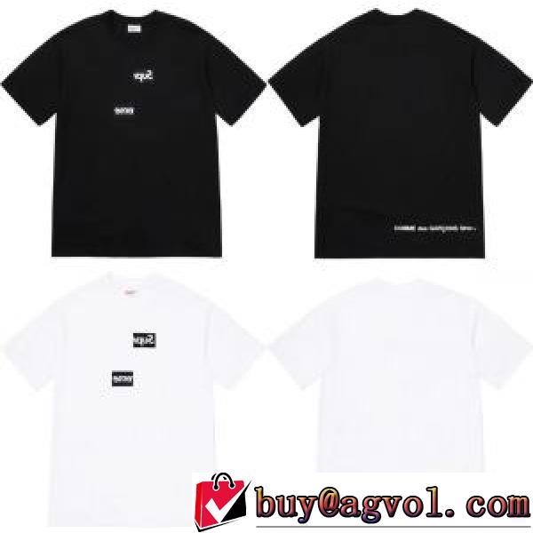 上質 大人気！シュプリームコピー 2026秋冬 Supreme x CDG Split Box Logo Tee 18FW 半袖Tシャツ 2色可選