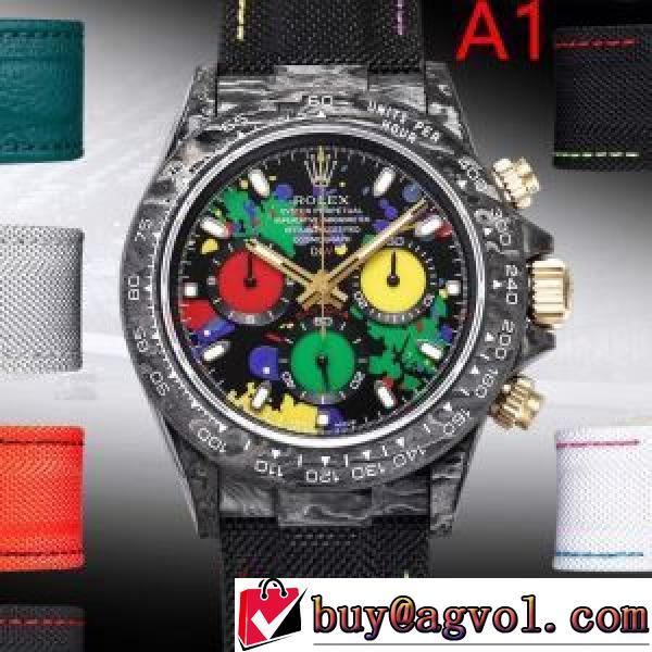 牛革布地ベルト 2026秋冬 ロレックス ROLEX 9色可選 サファイヤクリスタル風防 6針クロノグラフ 風合いが出る ROLEXコピー ブランド.196.
