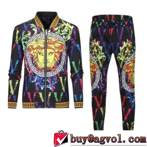 2026秋冬 軽量ジャケット 優美なお出かけスタイル ヴェルサーチVERSACE セットアップ上下 花プリントデザインジャケット ヴェルサーチコピー