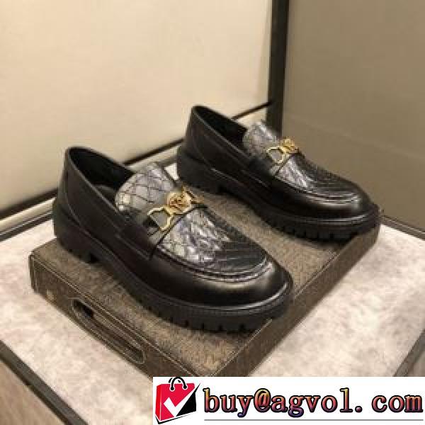 希少価値大！2026秋冬 脱ぎ履きしやすい/着脱しやすい ヴェルサーチVERSACE ビジネスシューズ ファッション 人気 ヴェルサーチスーパーコピー 激安