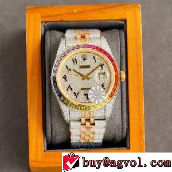 男性用腕時計 ダイヤ付き時計ケース  3色可選 ロレックスコピー 2026秋冬 ロレックス ROLEX カレンダー機能付き クロノメーター搭載 コーティングガラス.196.