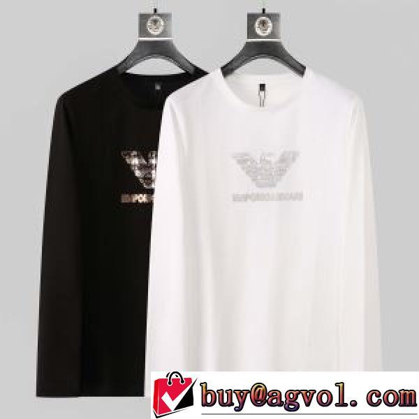 2026秋冬 アルマーニ ARMANI 長袖Tシャツ 2色可選 柔らかい手触り最安値に挑戦 EMPORIO ARMANIブランド コピー