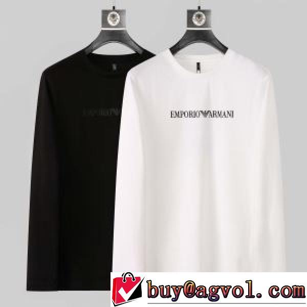 2色可選 長袖Tシャツ 暖かみのある肌触り 人気販売中 EMPORIO ARMANIスーパーコピー 2026秋冬 アルマーニ ARMANI