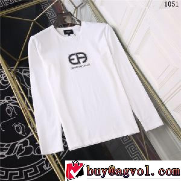 EMPORIO ARMANIコピー 2026秋冬 アルマーニ ARMANI 3色可選 長袖Tシャツ 暖かみのある肌触り着心地抜群
