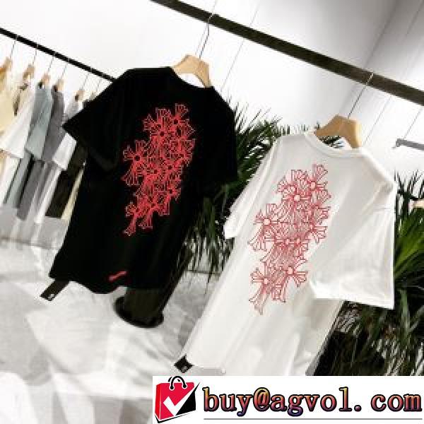 超目玉 2色可選 Tシャツ プリント 2025春夏 クロムハーツ CHROME HEARTS 縦には伸びにくい 通気性に優れた クロムハーツ偽物ブランド