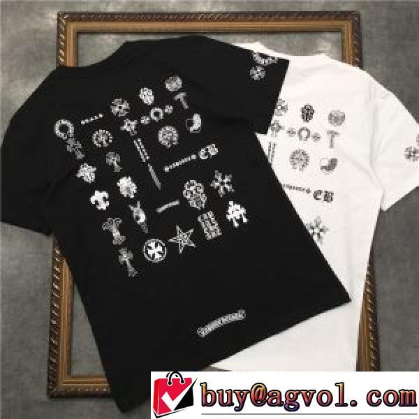 クロムハーツブランドコピー 耐久性のある 2色可選 2026春夏 プリント クロムハーツ CHROME HEARTS Tシャツ 刺繍加工/刺繍使い