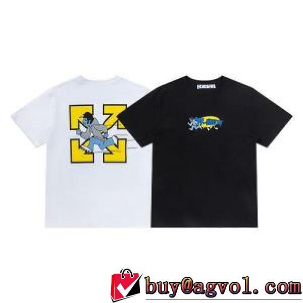 2026春夏 Off-Whiteブランド コピー オフホワイト半袖Tシャツ 大人気☆NEW!! 大気文字のプリント装飾が風変わりな感じを与える