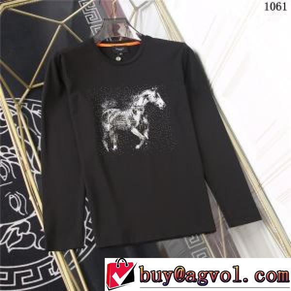 3色可選 2025秋冬 エルメス HERMES 長袖Tシャツ 耐久性のある 吸汗性に優れ エルメスブランド コピー