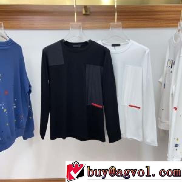 2026秋冬 プラダ PRADA 人気商品登場 プラダブランド コピー 長袖Tシャツ 2色可選 オリジナル