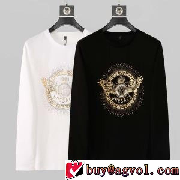 2026秋冬 ヴェルサーチVERSACE 上品上質 ヴェルサーチブランド コピー 長袖Tシャツ 綿/コットン 2色可選