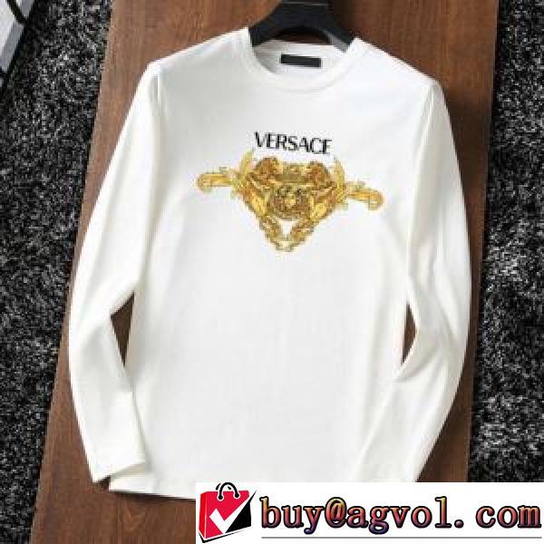 2026秋冬 ヴェルサーチVERSACE 海外セレブ愛用 ヴェルサーチブランド 偽物 通販 長袖Tシャツ 綿/コットン 2色可選