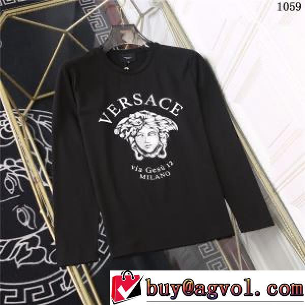 2026秋冬 ヴェルサーチVERSACE 長袖Tシャツ 綿/コットン 2色可選 上品上質 ヴェルサーチブランド コピー
