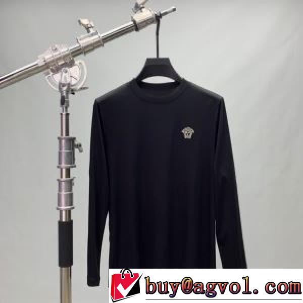 長袖Tシャツ 高品質 2色可選 ヴェルサーチブランド コピー 長く愛用できる 2026秋冬 ヴェルサーチVERSACE
