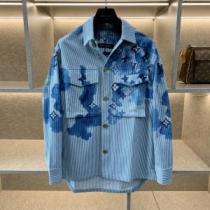 人気 ランキング ルイ ヴィトン LOUIS VUITTON 2026春夏 長袖シャツ ストライプモノグラムワークウェアデニムシャツ LOUIS VUITTONコピーブランド スタイリッシュな印象 1A8QYH