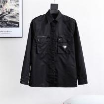 豊富なサイズ 2026春夏 プラダ PRADA 長袖シャツ プラダスーパーコピー ジャケットのファスナーシャツ