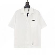 半袖シャツ Prada 21ss 個性的 プラダ PRADA プラダコピーブランド ファション性の高い ナイロン三角标半袖シャツ