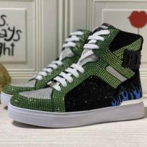 派手 ：比较华丽的 PHILIPP PLEINコピーブランド 2026春夏 フィリッププレイン PHILIPP PLEIN 5色可選 メンズ　レースアップ 抗菌?防臭加工