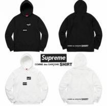 人目を惹くデザイン Supreme x CDG Split Box Logo Hooded Sweatshirt シュプリーム SUPREMEブランド 偽物 通販 2026秋冬 シュプリームパーカーコピー 2色可選