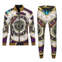 人目を惹くデザイン 2026秋冬 ヴェルサーチVERSACE セットアップ上下 花プリントデザインジャケット ヴェルサーチコピー ブランド